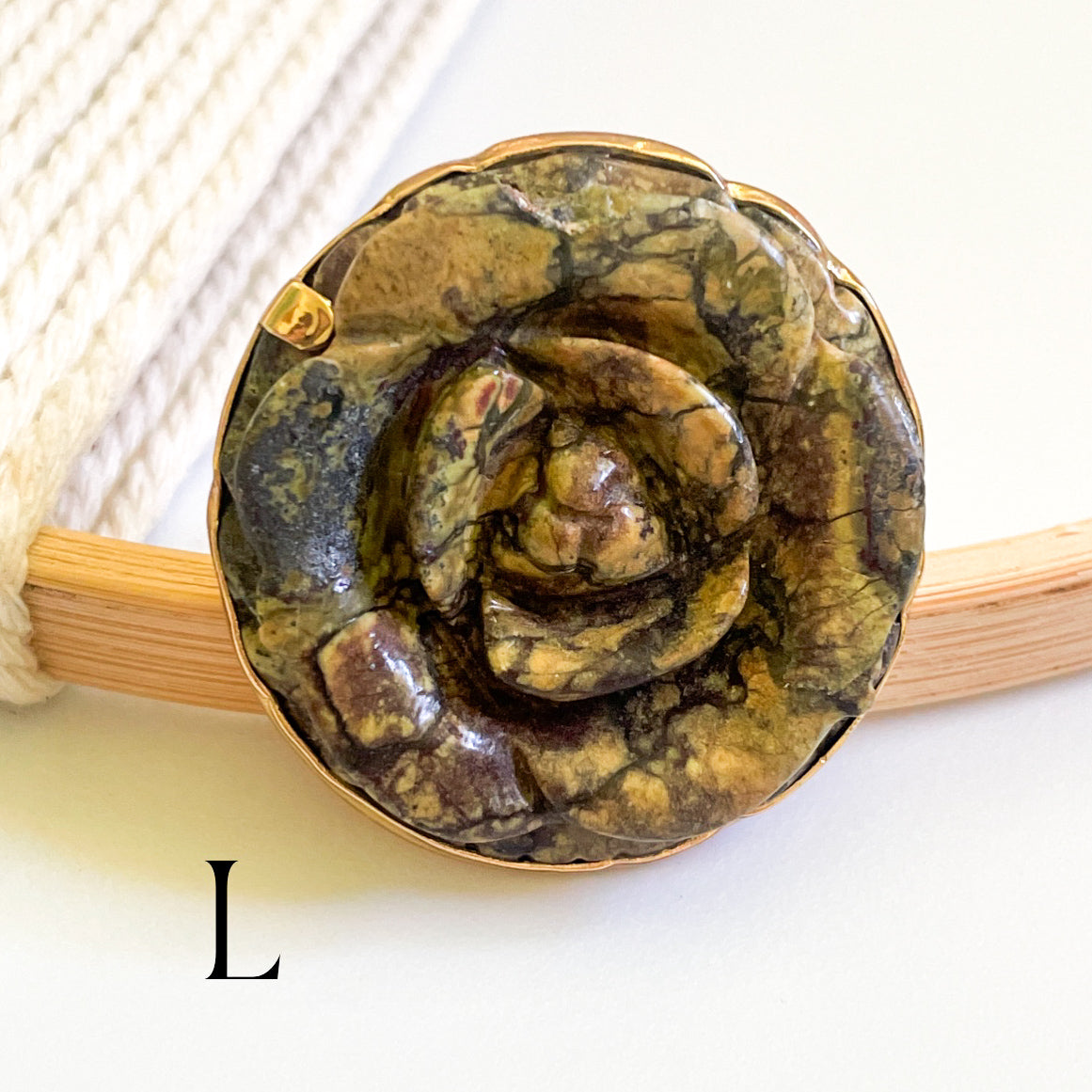 Jasper Rose Statement Ring - Both Metals