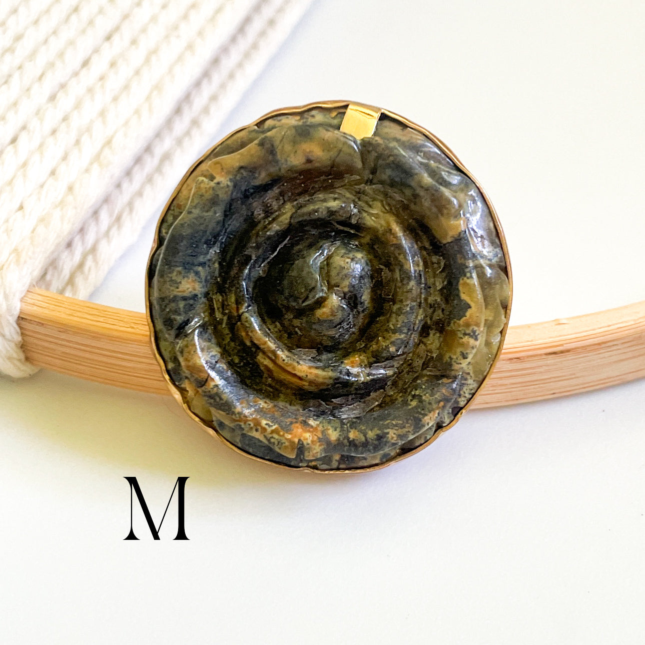 Jasper Rose Statement Ring - Both Metals