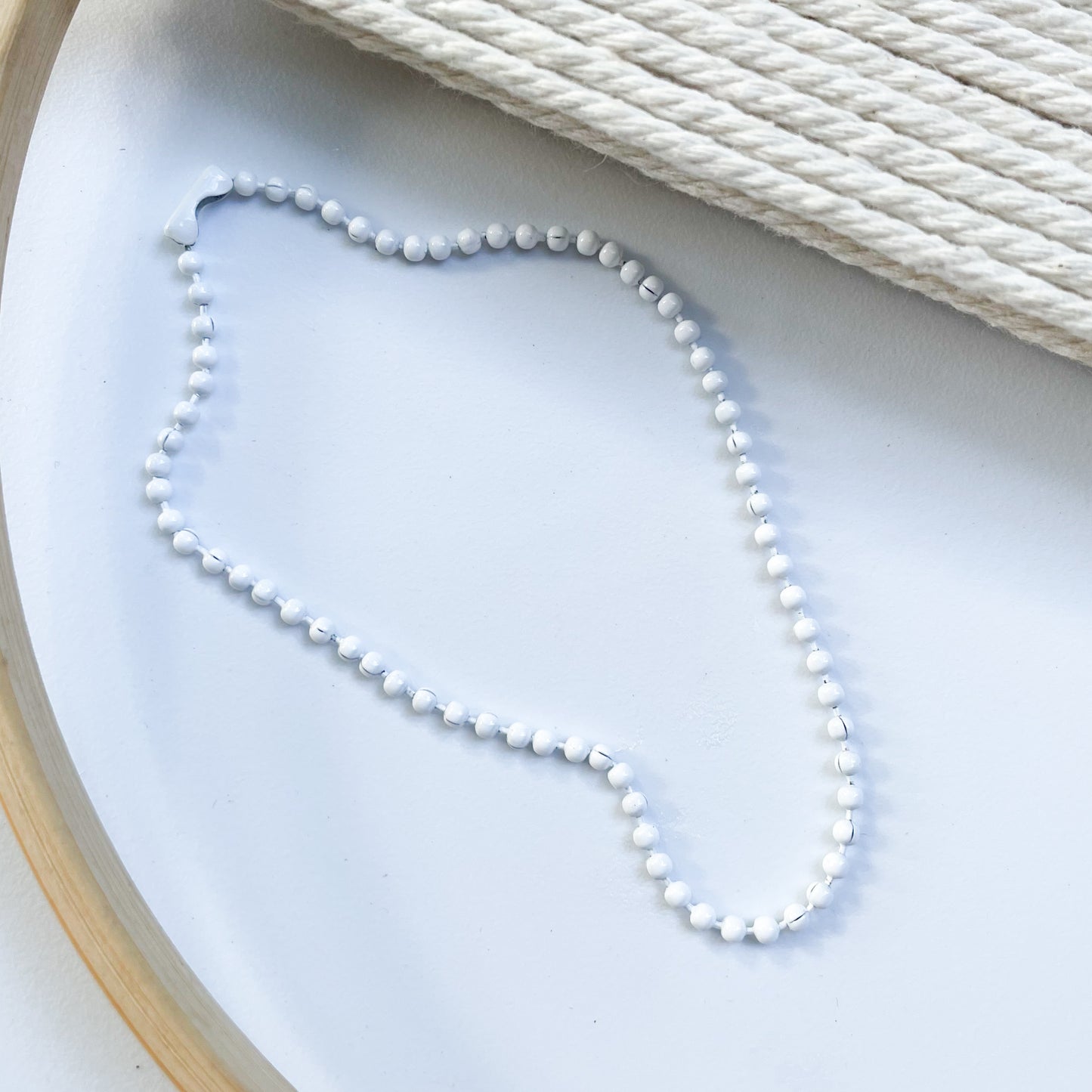 White Anklet - Enamel
