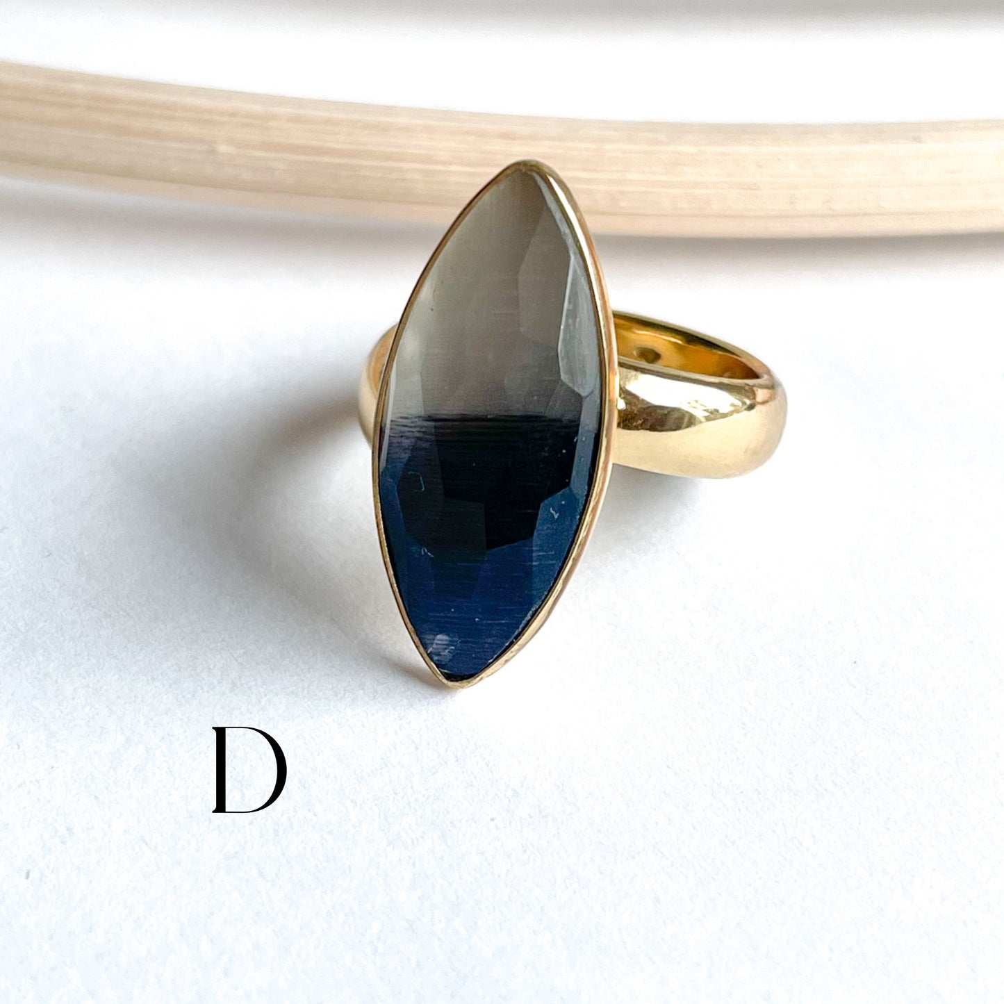 Bio Moonstone Faceted Ring - Alchemia Gold