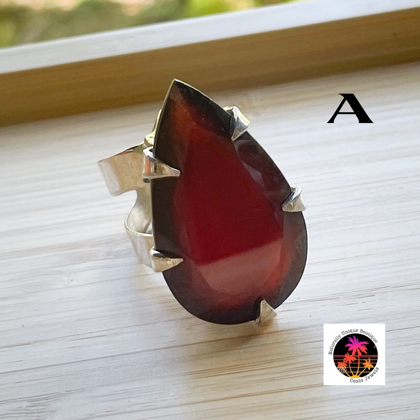 Variety Gemstone Flex Cuff Statement Ring - Solid Sterling Silver