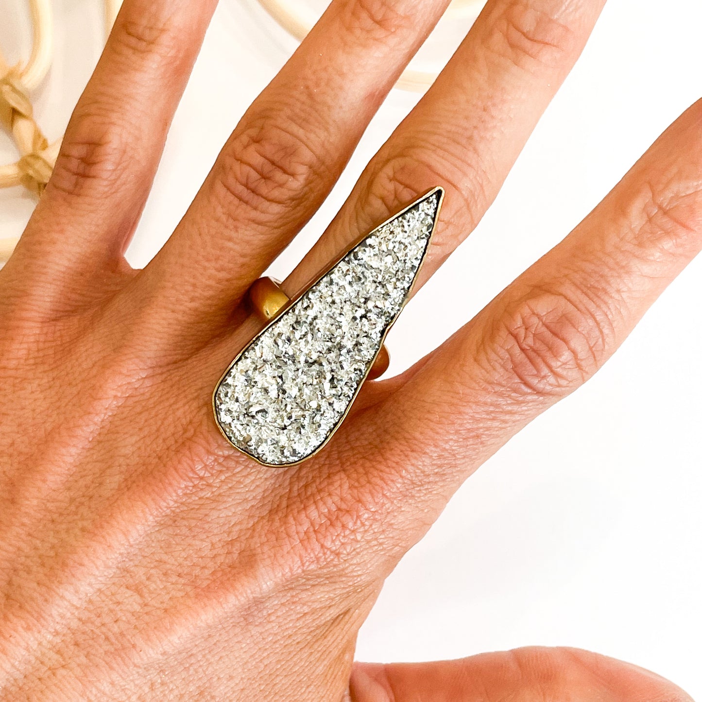 Aluminum Teardrop Ring - Alchemia