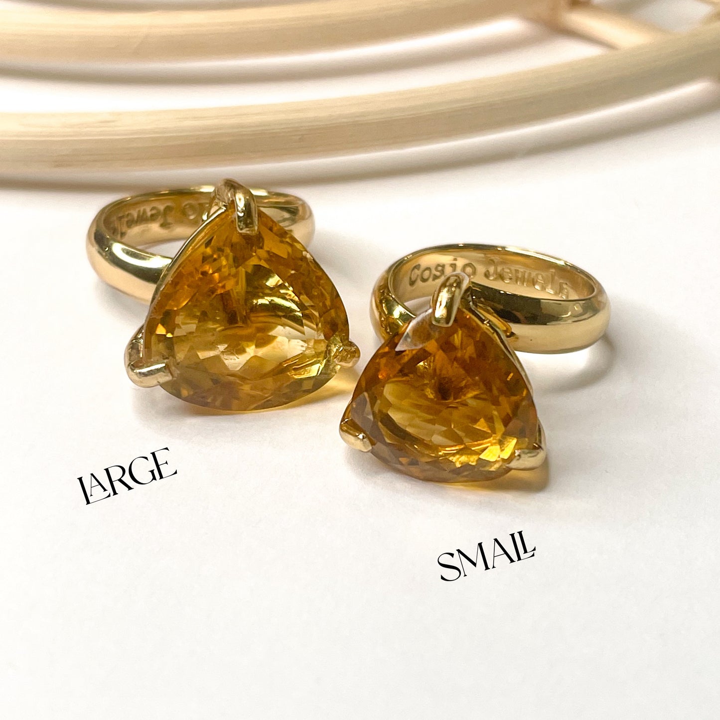 Whiskey Quartz Prong Ring - Alchemia