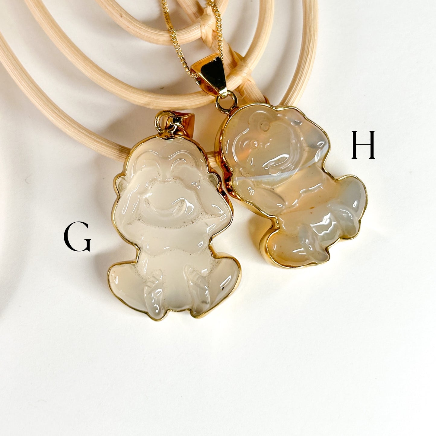 Agate Monkey Pendant - Alchemia