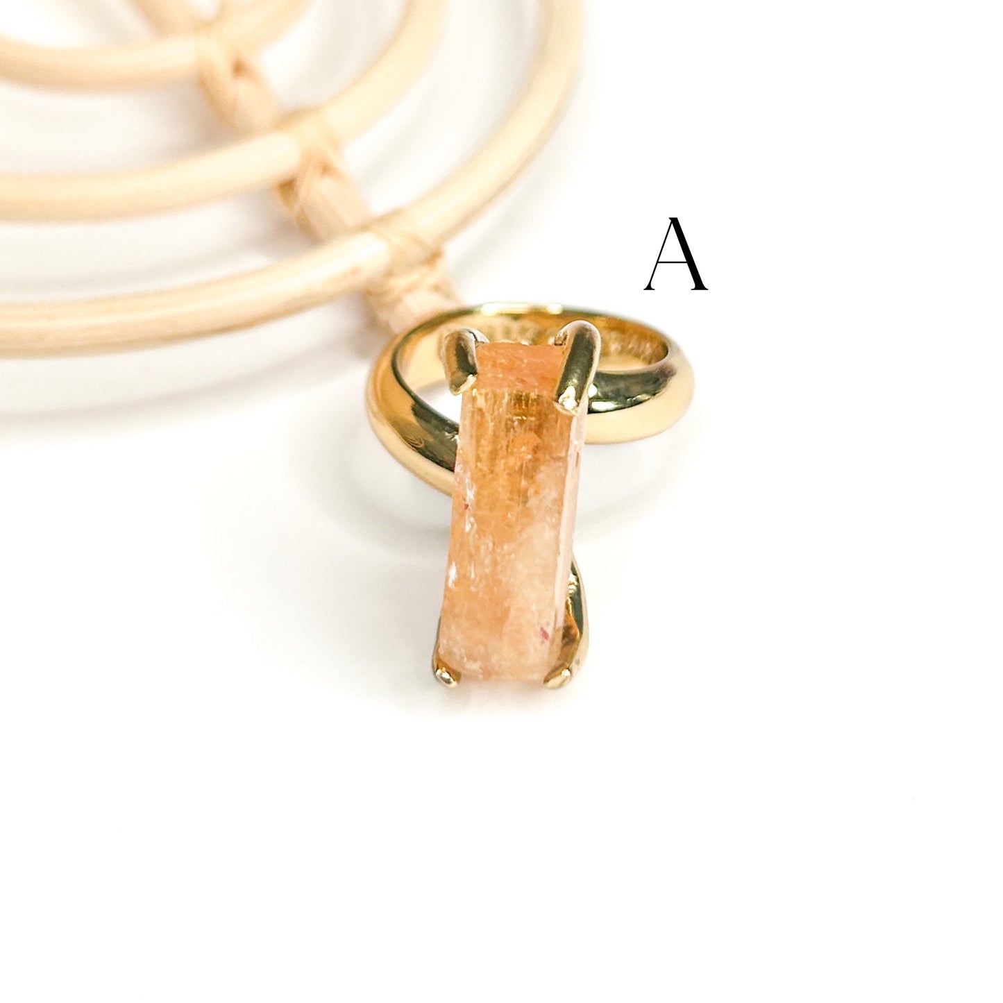 Golden Imperial Topaz Ring Large - Alchemia
