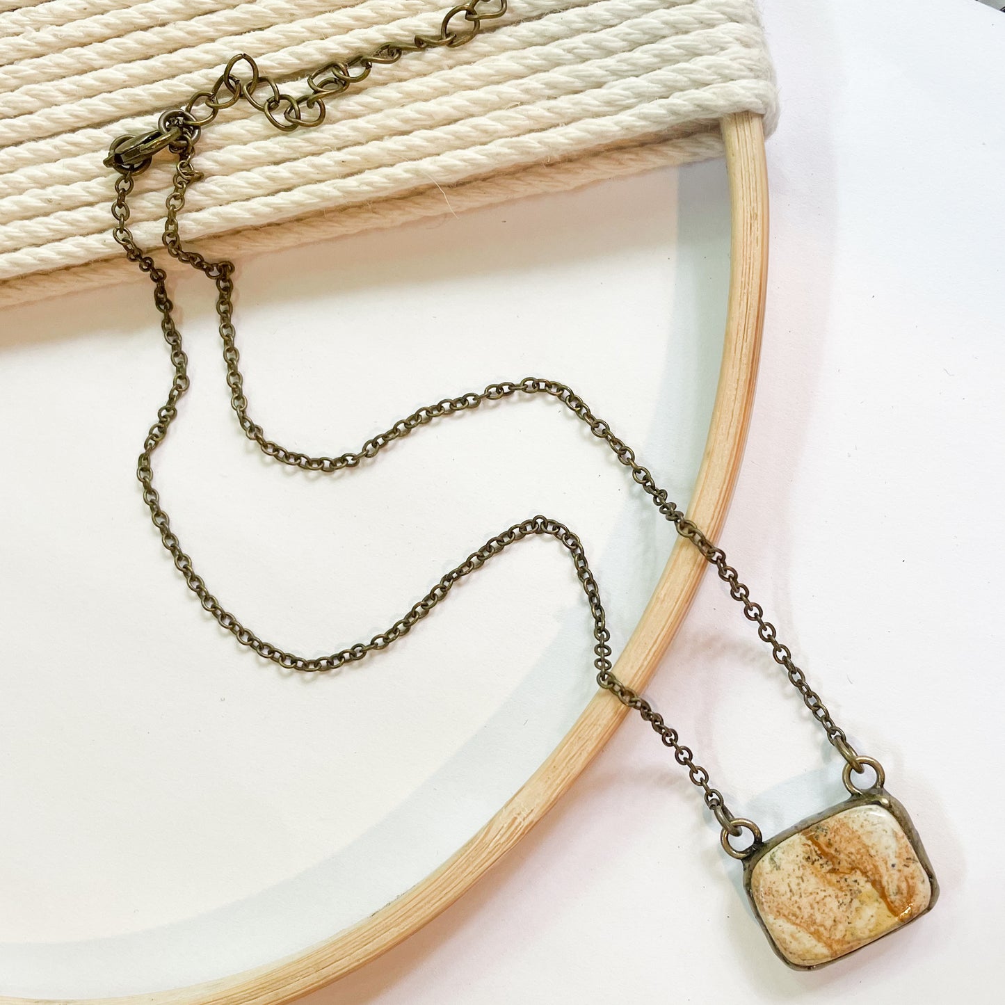 Picture Jasper Necklace - Dainty Grunge