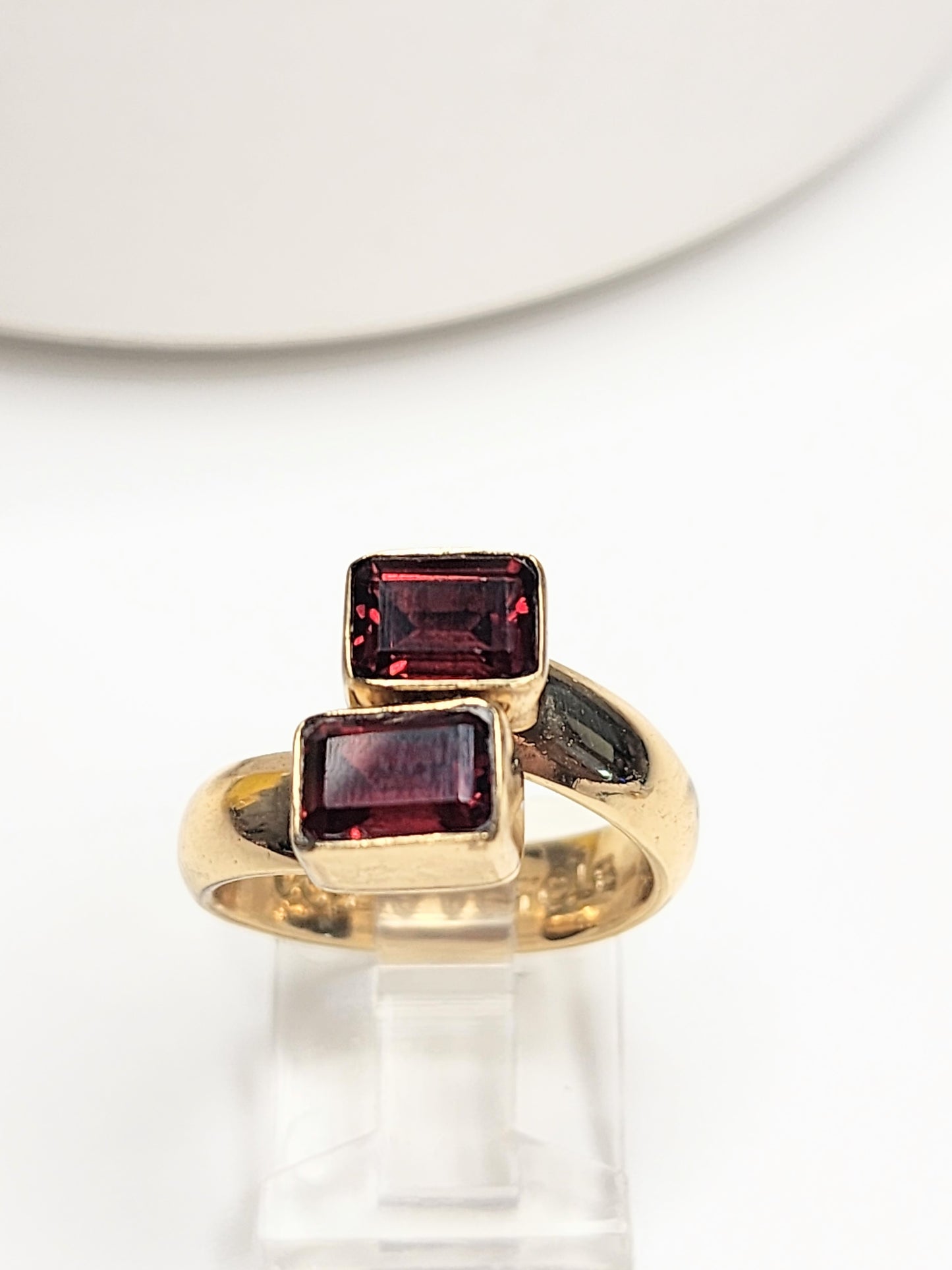 Garnet Bypass Adjustable Ring - Alchemia