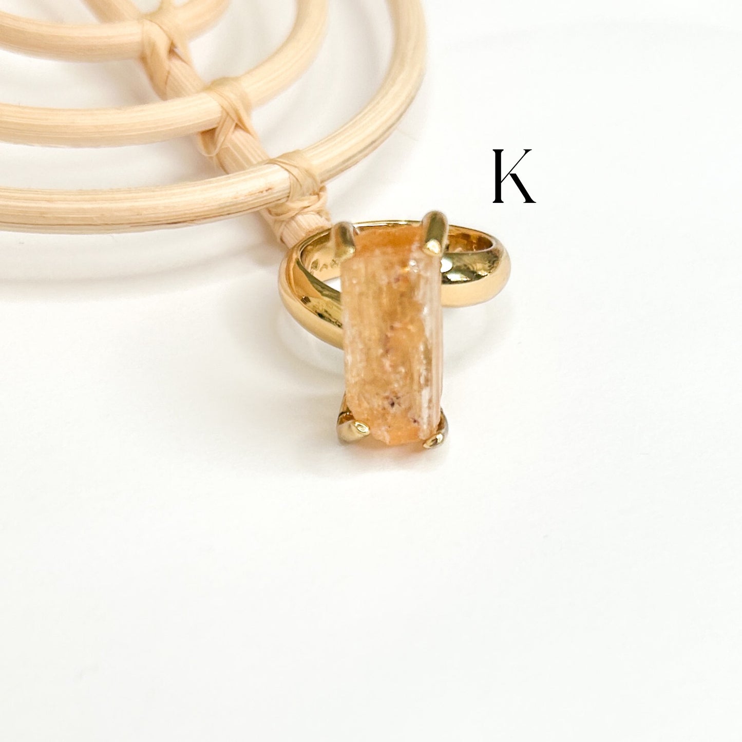 Golden Imperial Topaz Ring Large - Alchemia