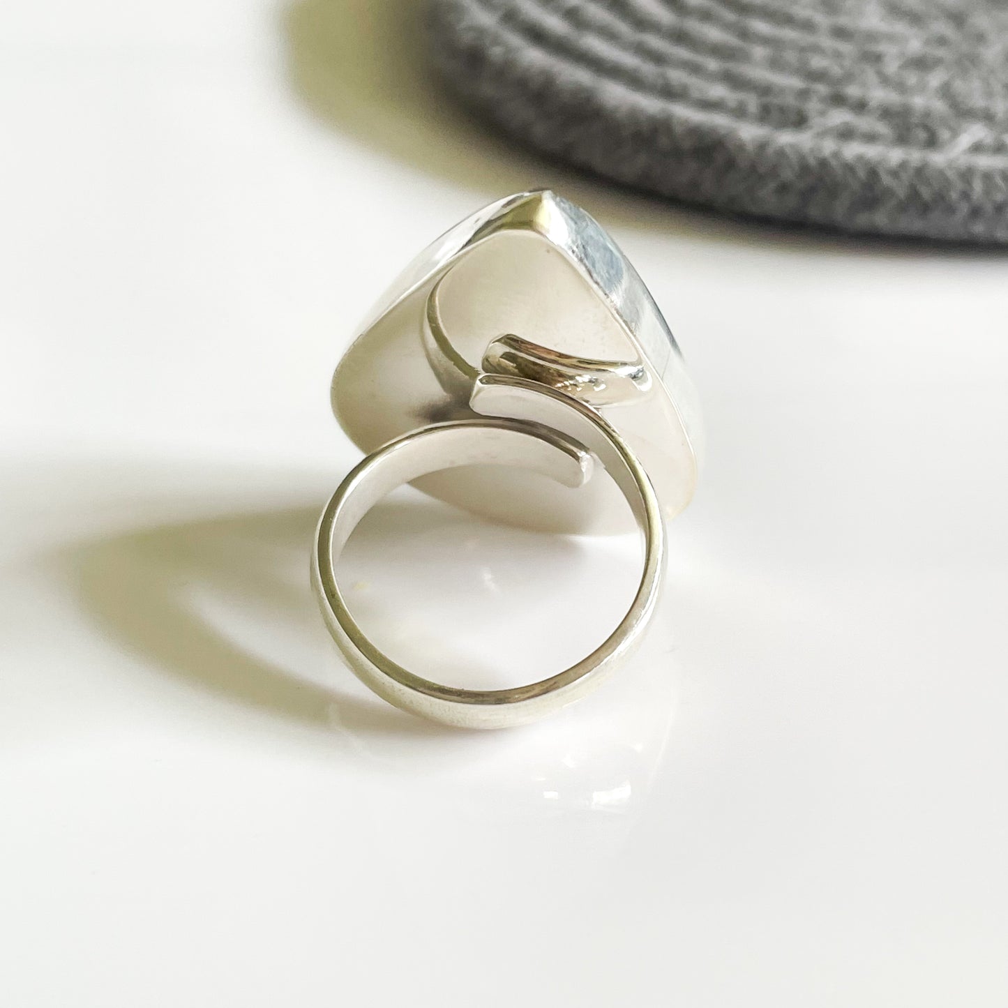 Black Rutilated Statement Ring - Solid Sterling Silver