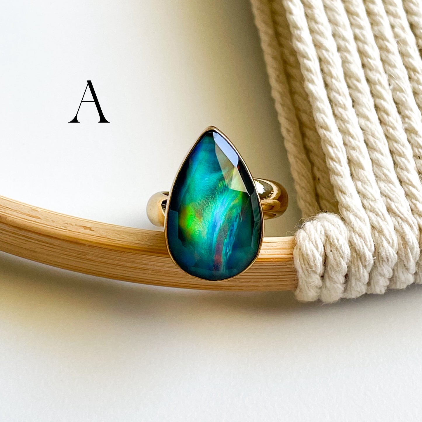 Galaxy Opal Doublet Ring - Alchemia Gold