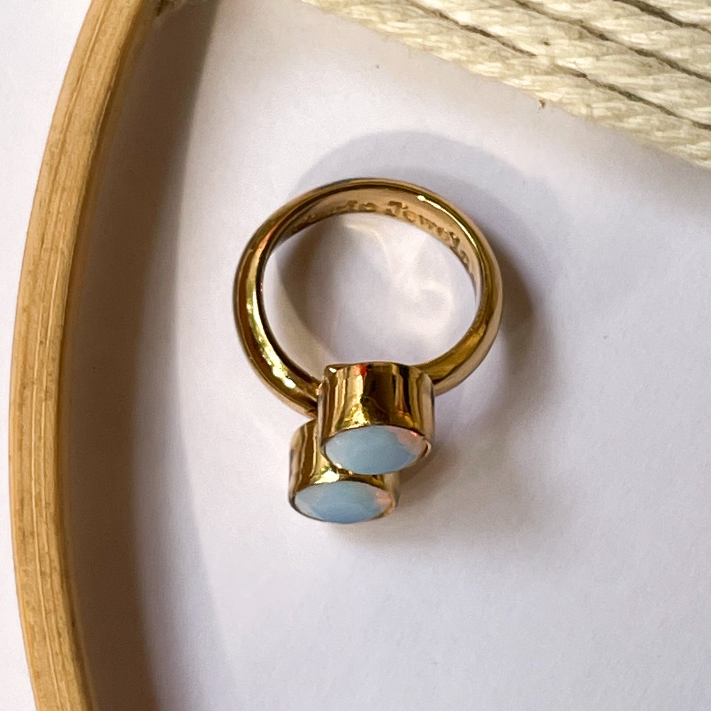 Opalite Bypass Adjustable Ring - Alchemia