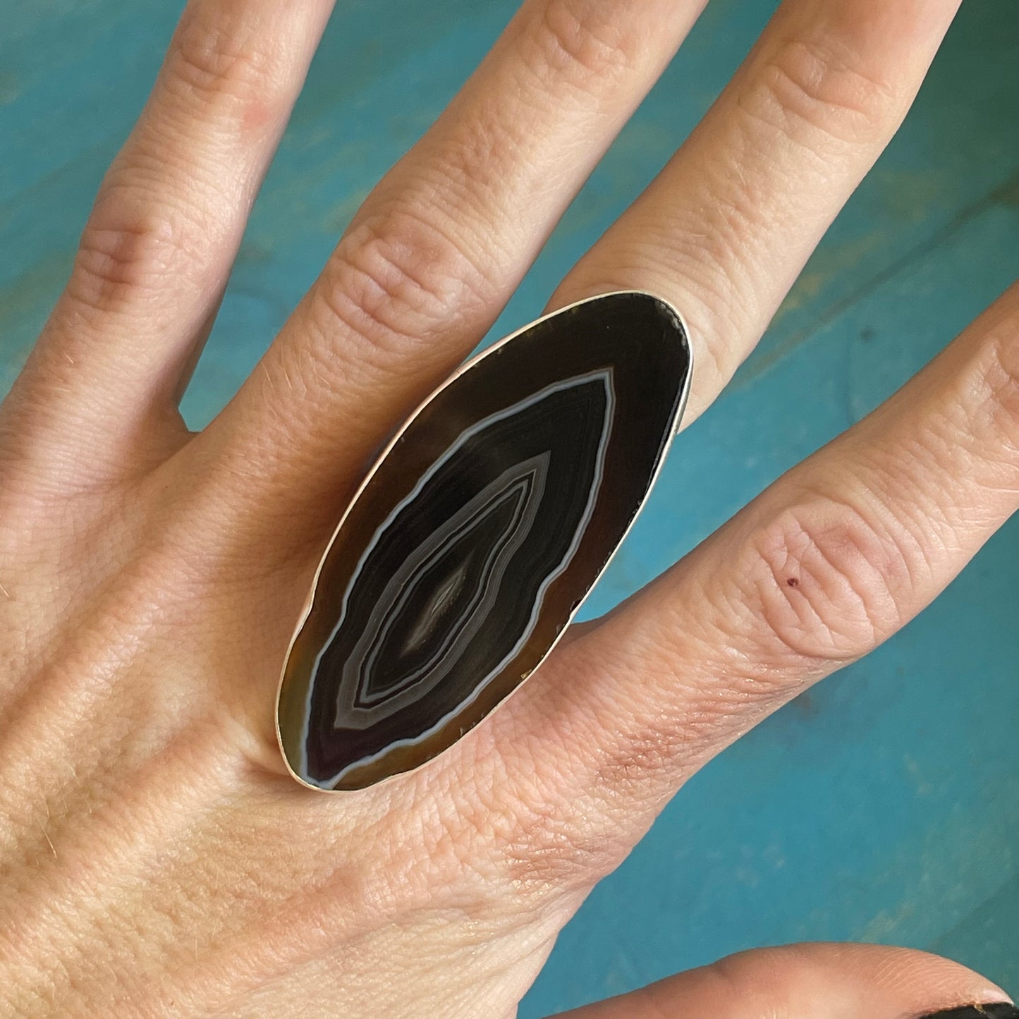 Colorful Agate Slice Rings & Pendants - Both Metals