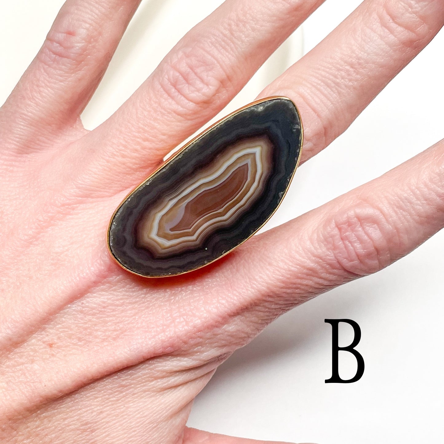 Colorful Agate Slice Rings & Pendants - Both Metals