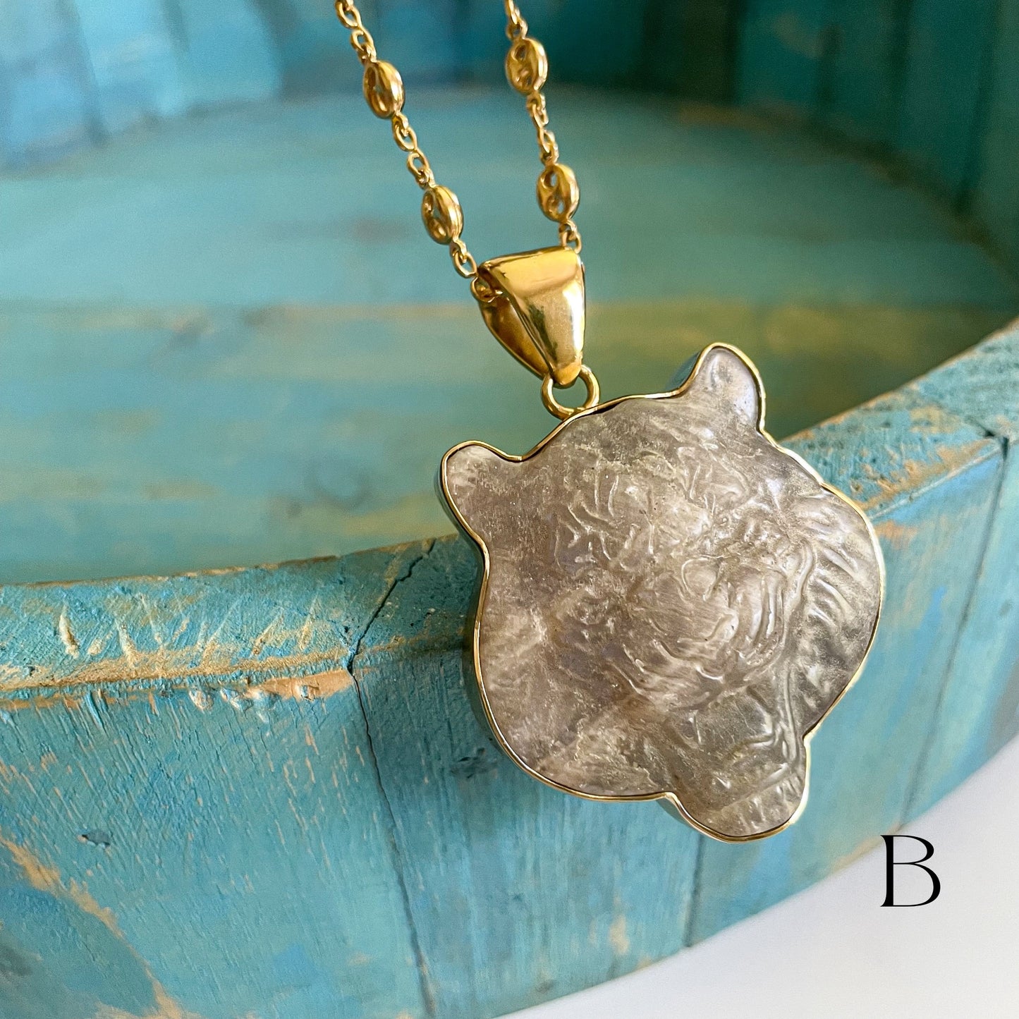 Moonstone Tiger Pendant or Ring - Alchemia