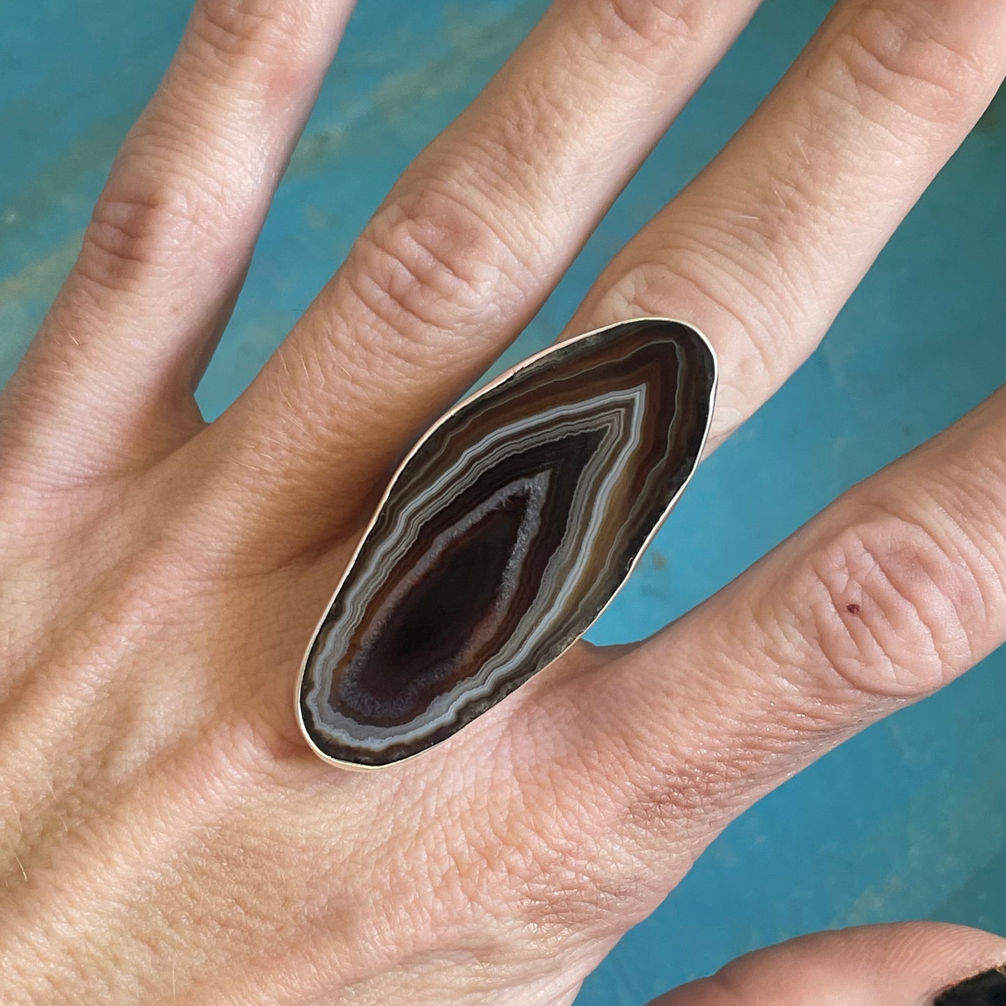 Colorful Agate Slice Rings & Pendants - Both Metals