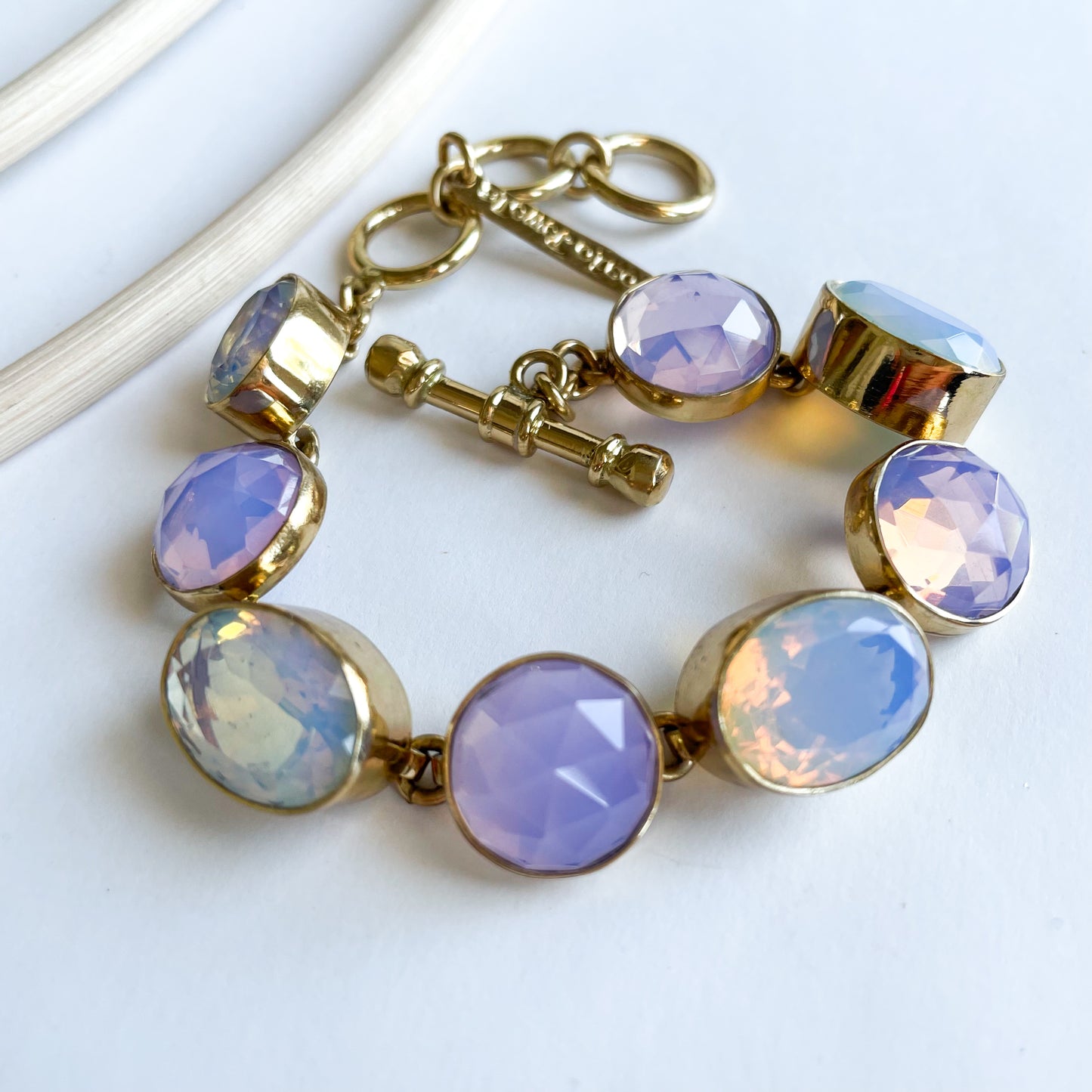 Hydro Lavender Jade & Opalite Bracelet - Both Metals