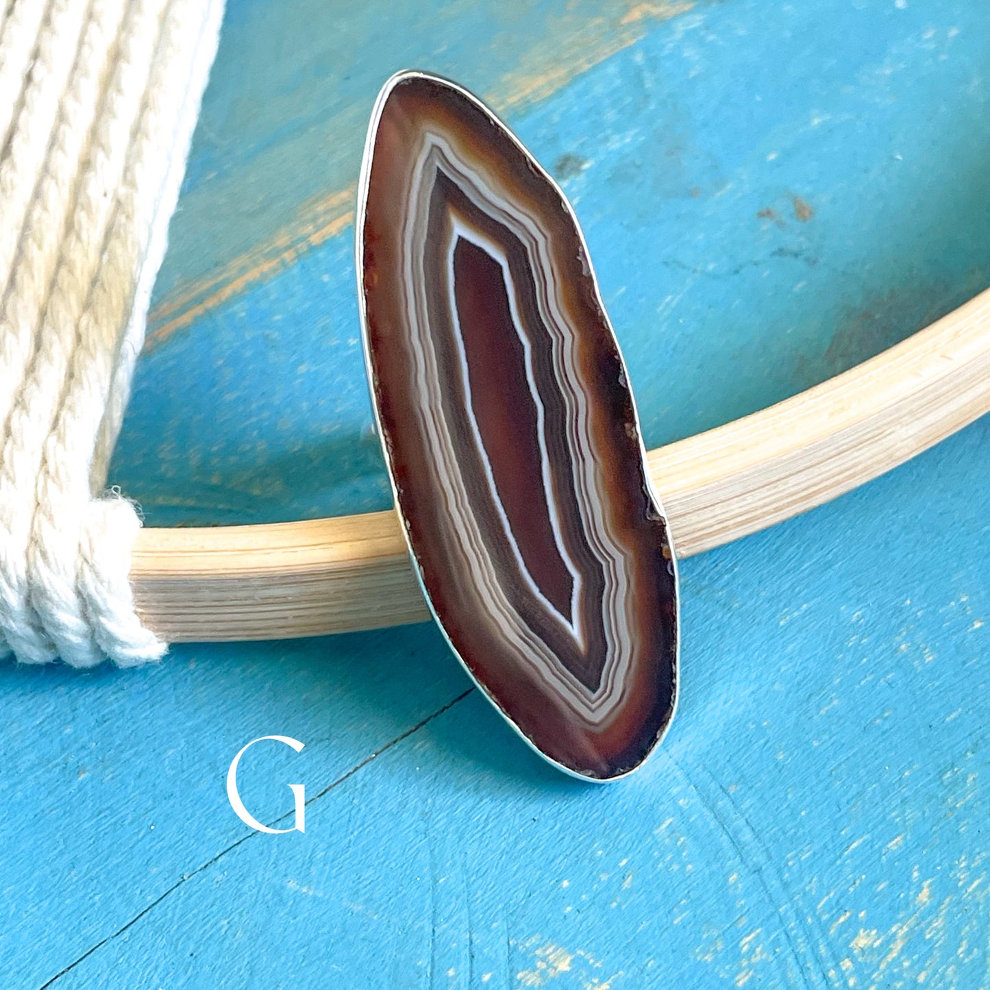 Colorful Agate Slice Rings & Pendants - Both Metals