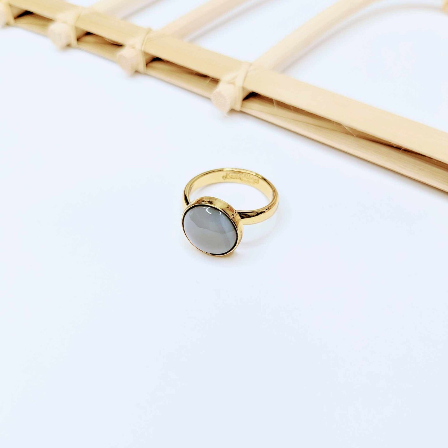 Agate Polka Dot Adjustable Ring - Alchemia