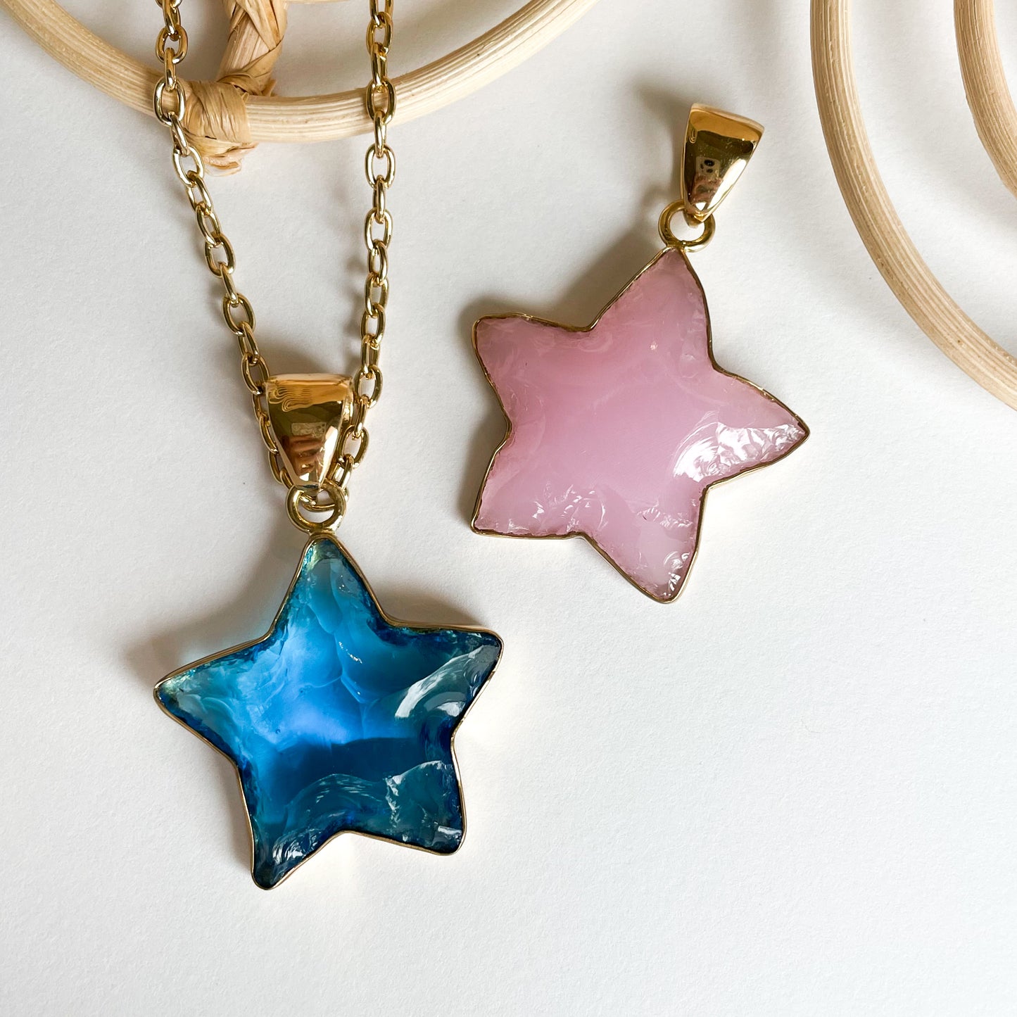 Blue Star Glass Pendant - Alchemia