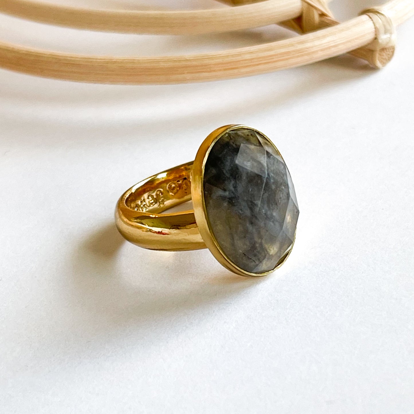 Black Rutile Quartz Ring - Alchemia