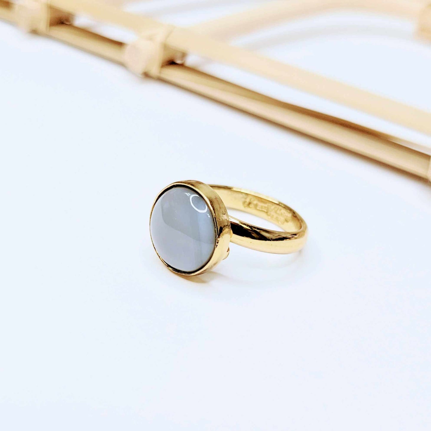 Agate Polka Dot Adjustable Ring - Alchemia