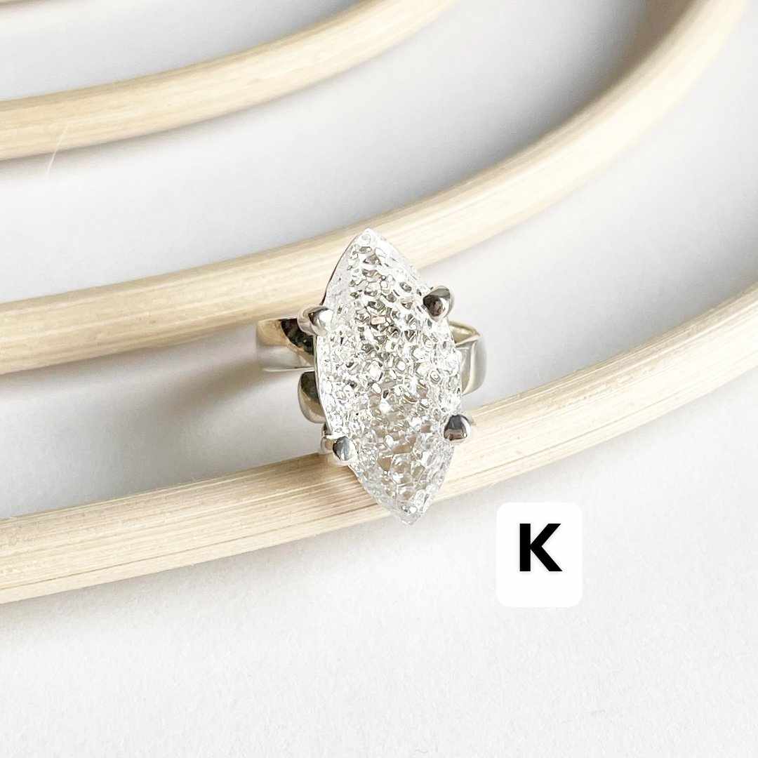 Clear Quartz Special Cut Prong Rings - Solid Sterling Silver