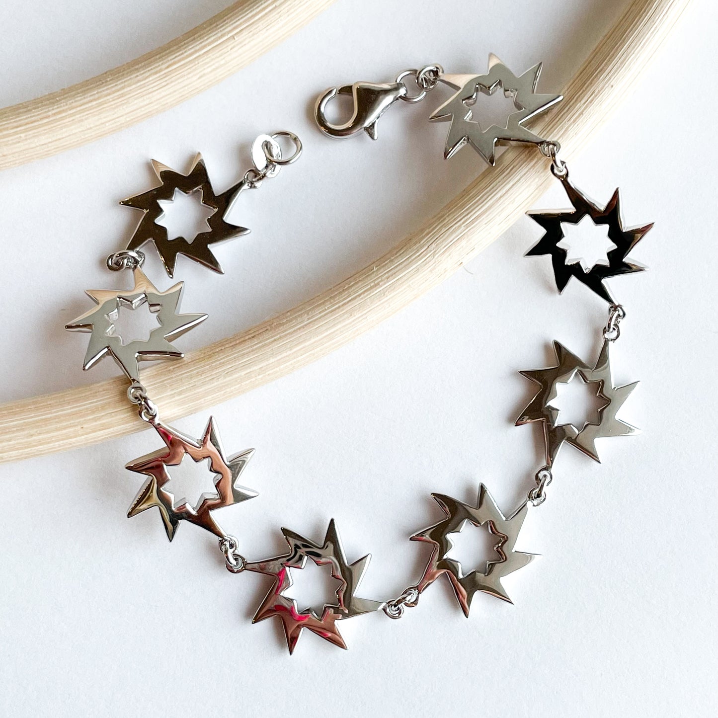 Star Spike Bracelet - Solid Sterling Silver