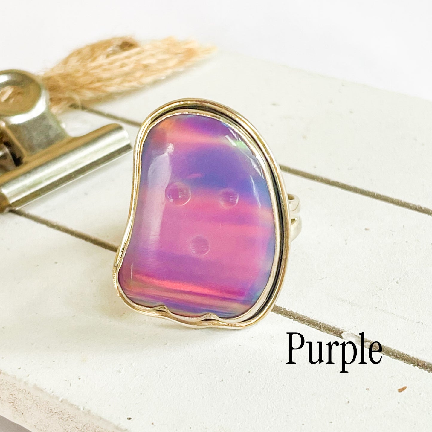 Galaxy Opal Ghost Rings - Solid Sterling Silver