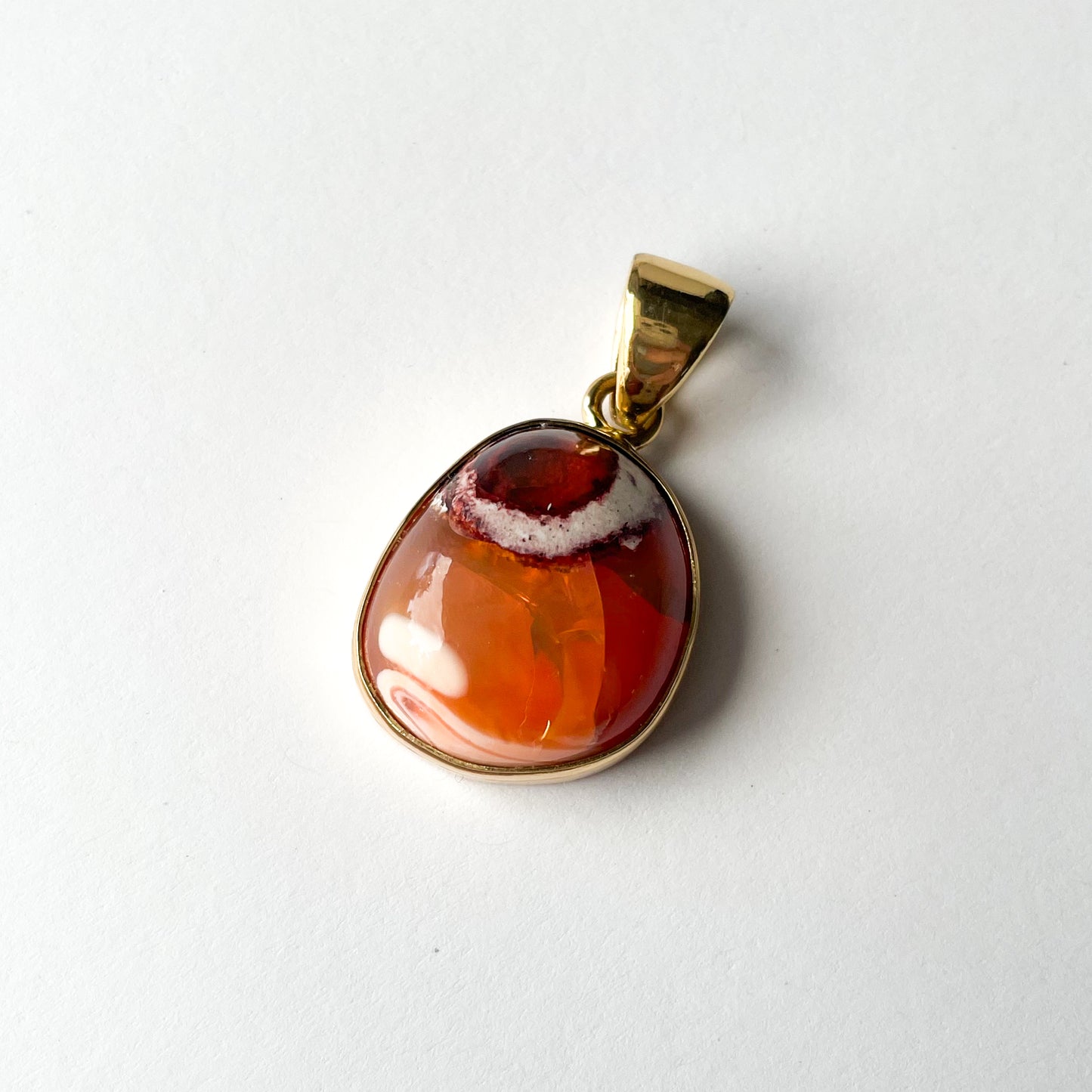 Mexican Fire Opal Pendant - Alchemia