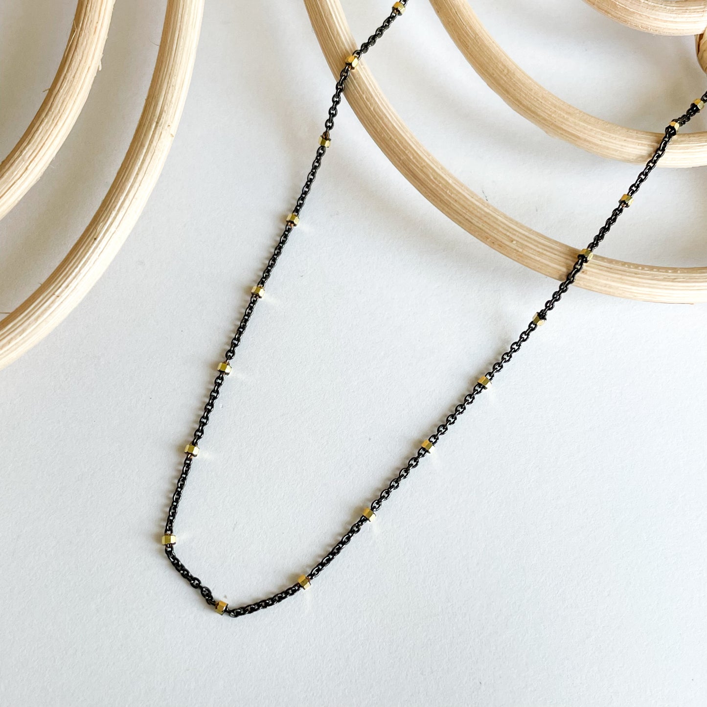 Black Rhodium Accent Chain - Solid Sterling Silver