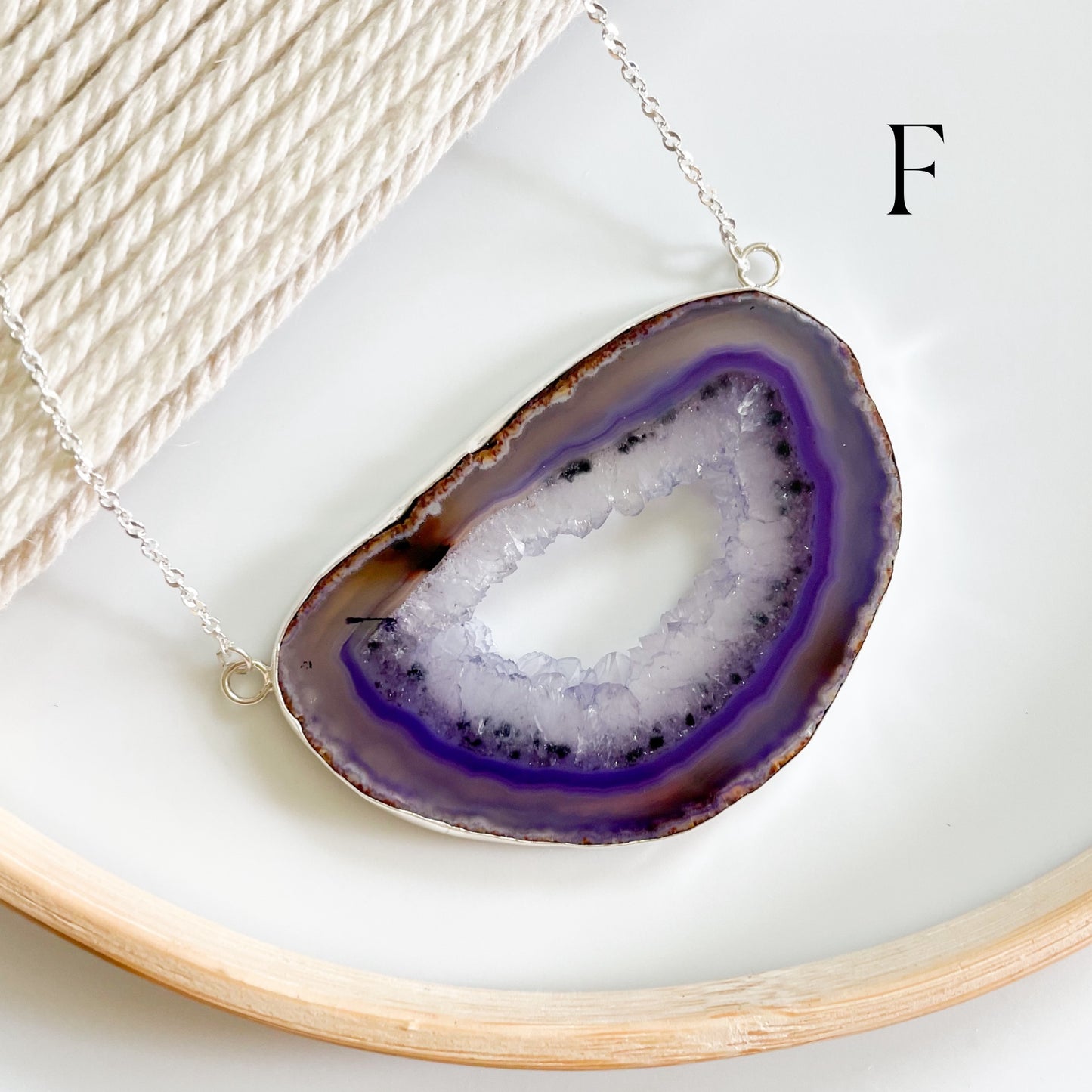 Colorful Statement Agate Necklaces - Solid Sterling Silver