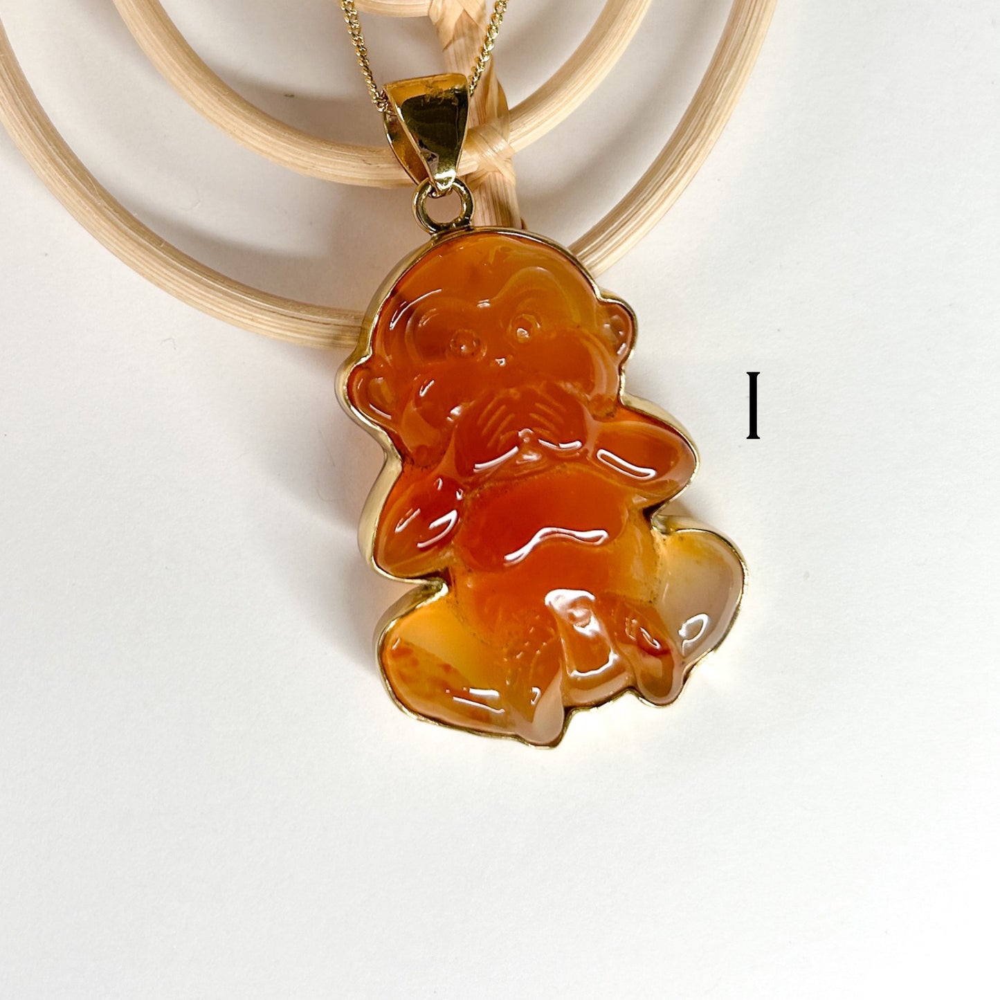 Agate Monkey Pendant - Alchemia