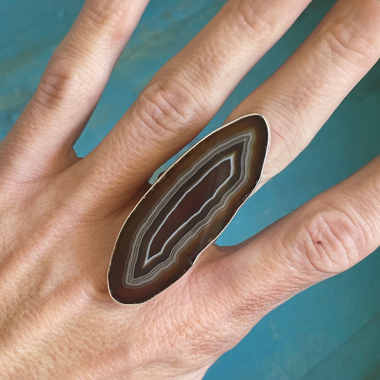 Colorful Agate Slice Rings & Pendants - Both Metals