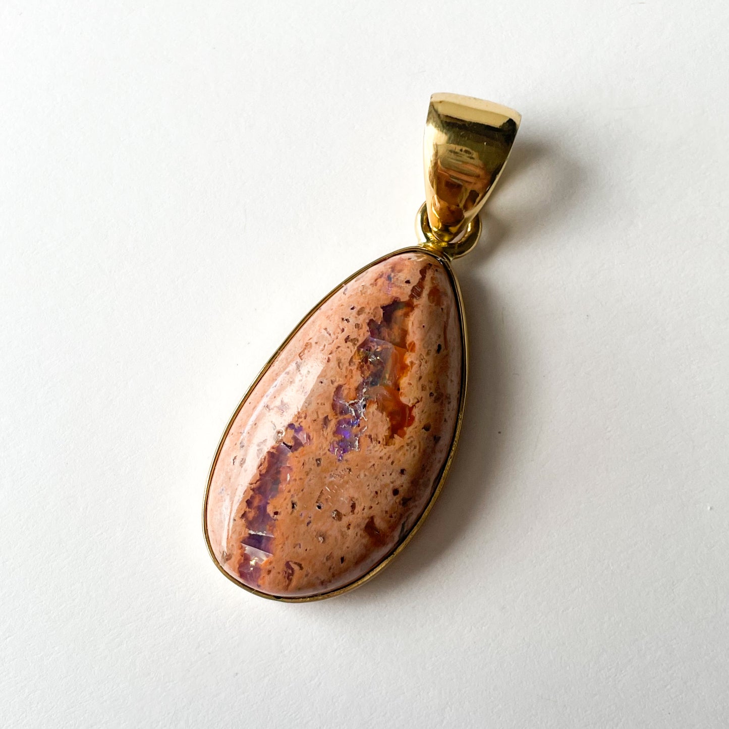 Mexican Fire Opal Pendant - Alchemia