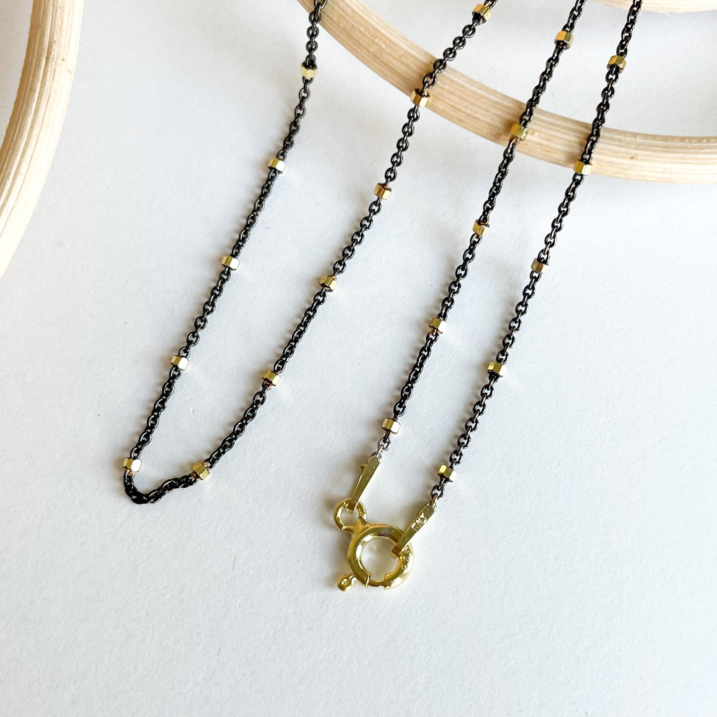 Black Rhodium Accent Chain - Solid Sterling Silver