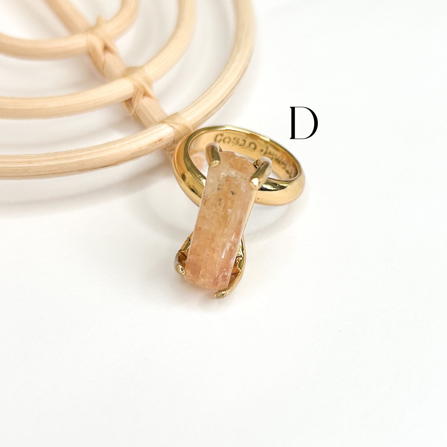 Golden Imperial Topaz Ring Large - Alchemia