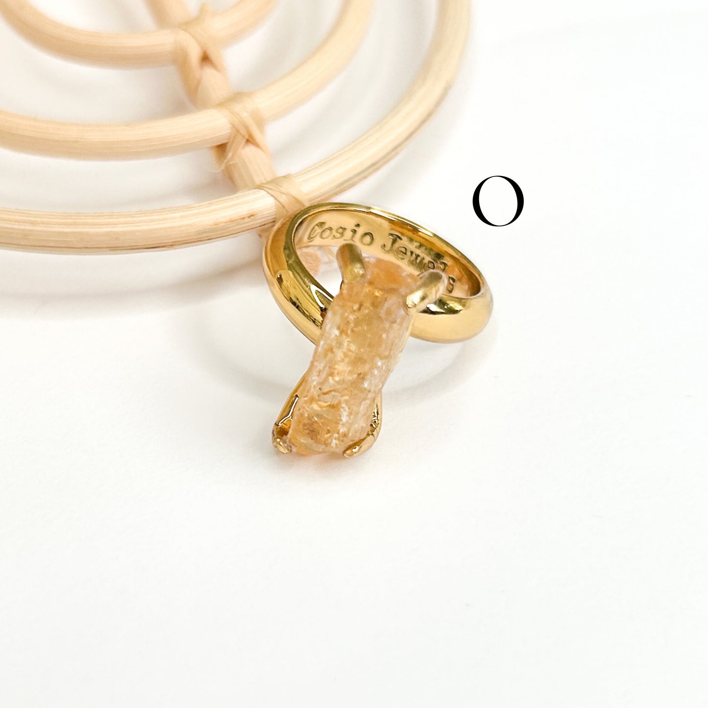 Golden Imperial Topaz Ring Large - Alchemia