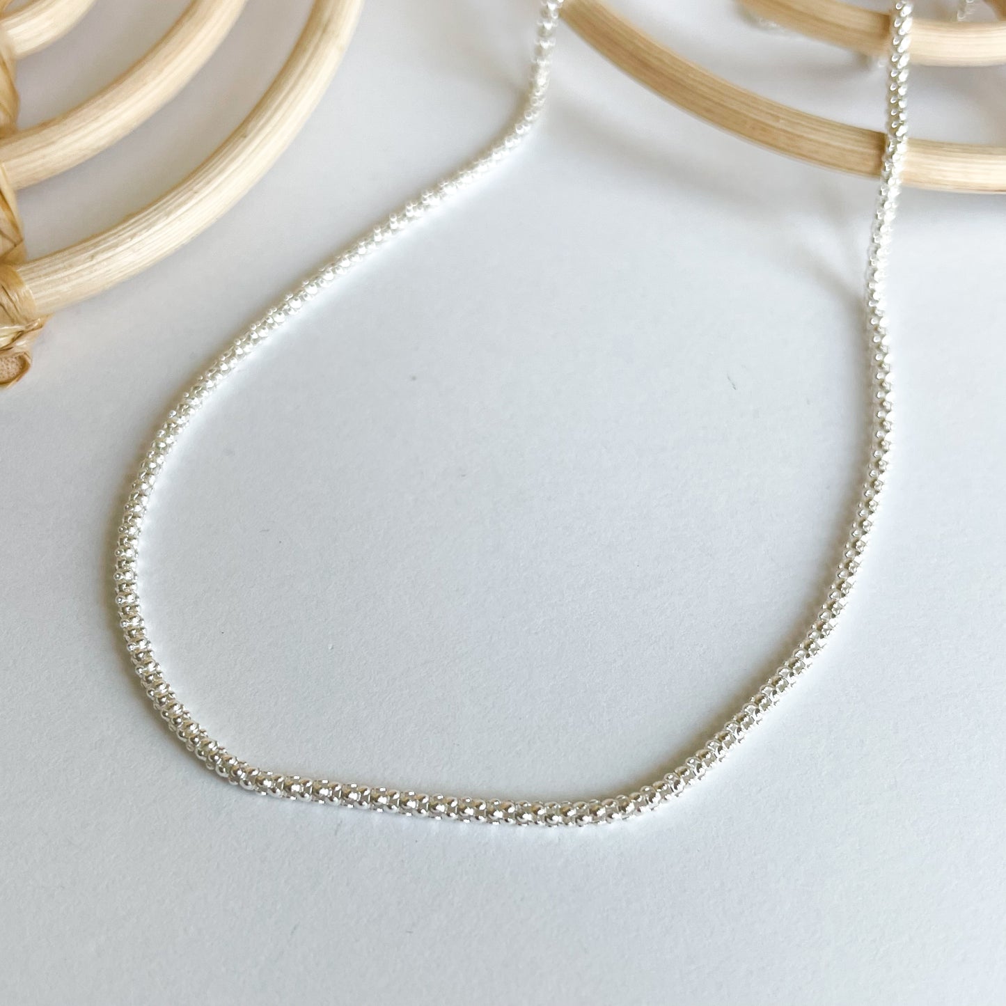 Popcorn High Shine Chain - Solid Sterling Silver