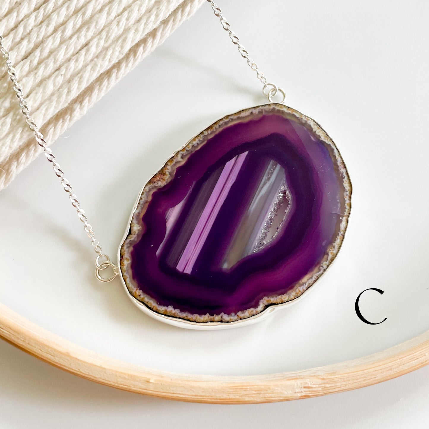Colorful Statement Agate Necklaces - Solid Sterling Silver