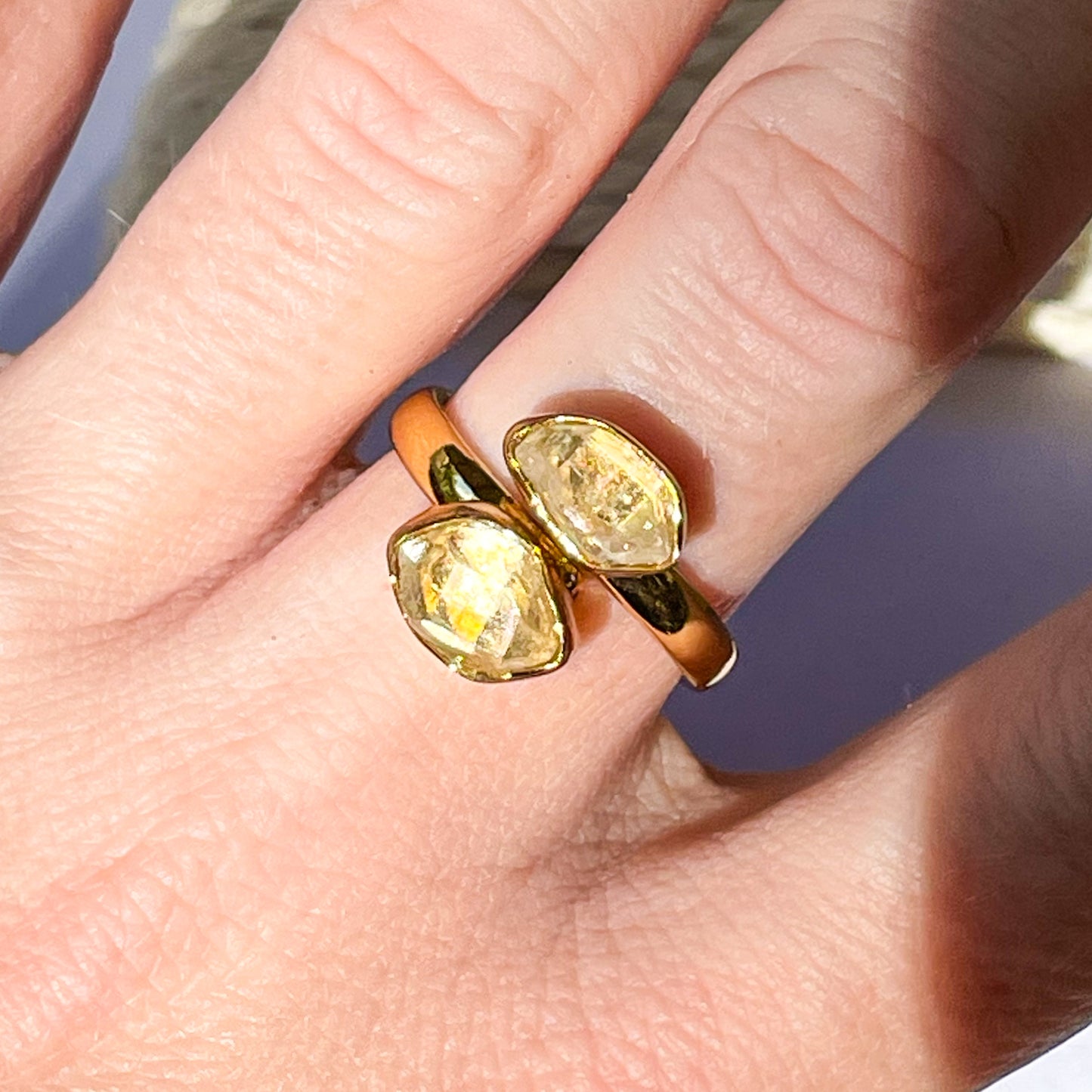 Herkimer Bypass Adjustable Ring - Alchemia