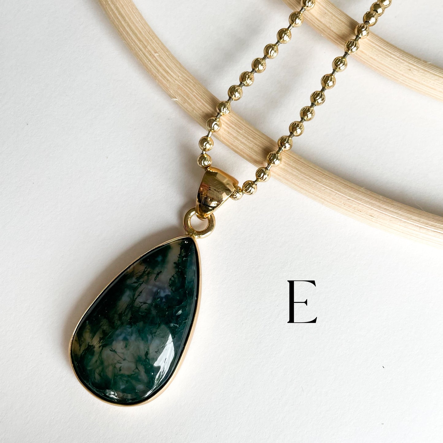 Moss Agate Pendant - Alchemia