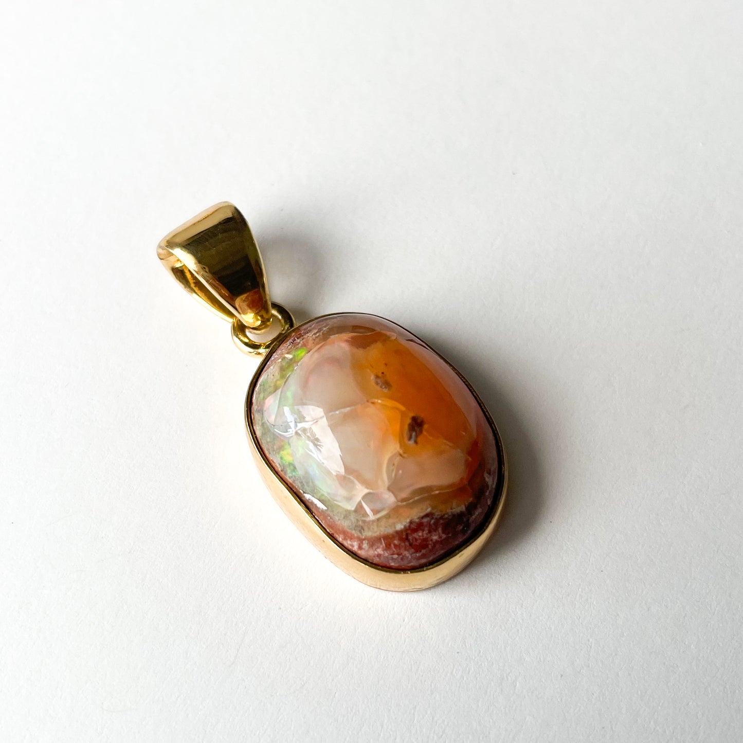 Mexican Fire Opal Pendant - Alchemia