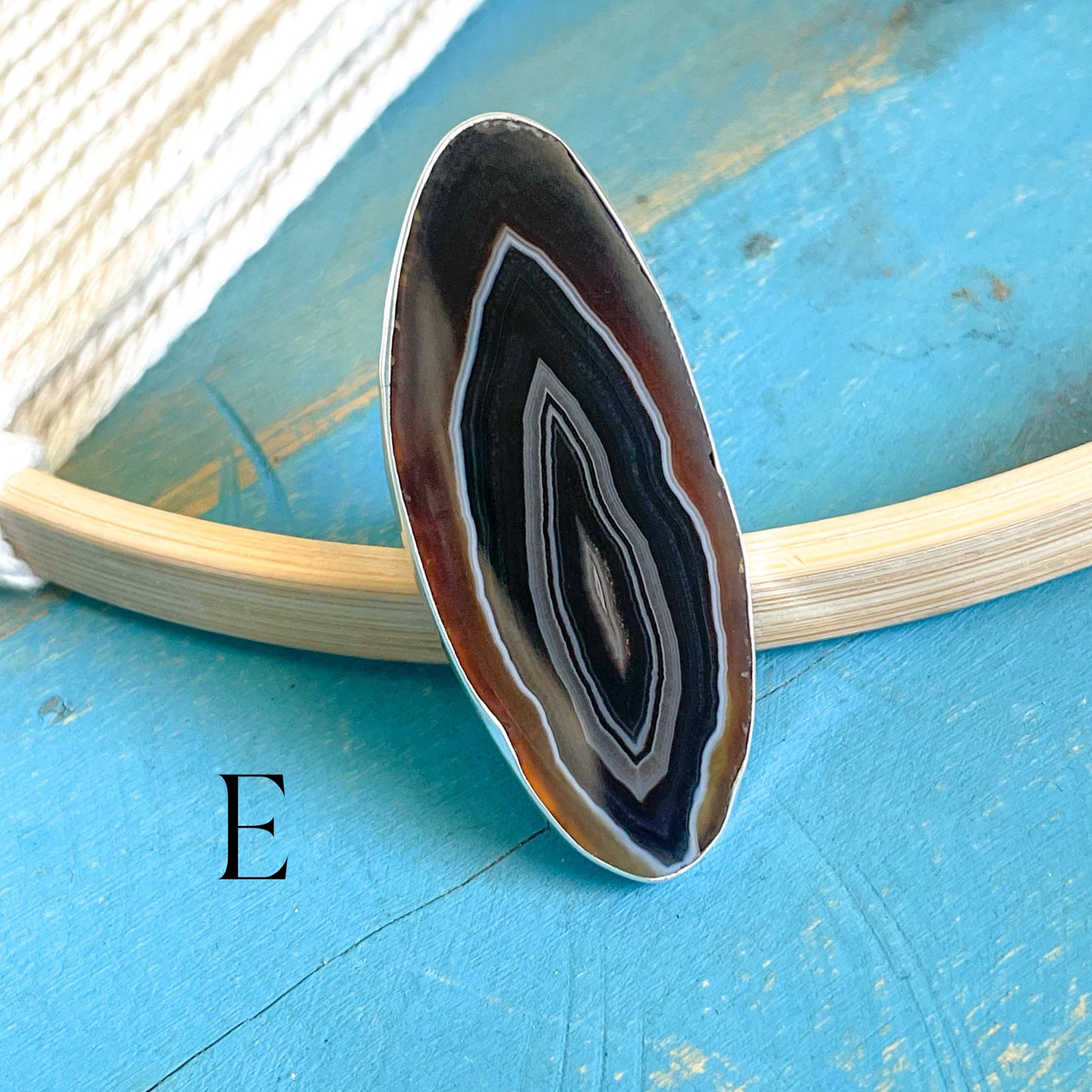 Colorful Agate Slice Rings & Pendants - Both Metals