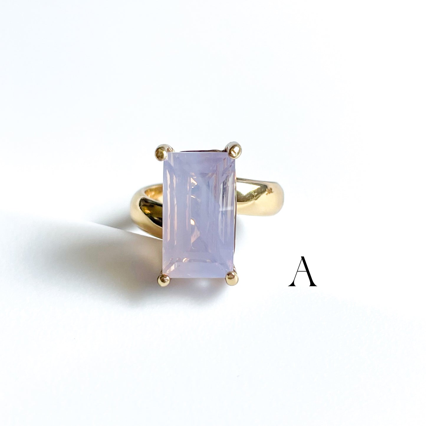 Lavender Quartz Prong Ring - Alchemia