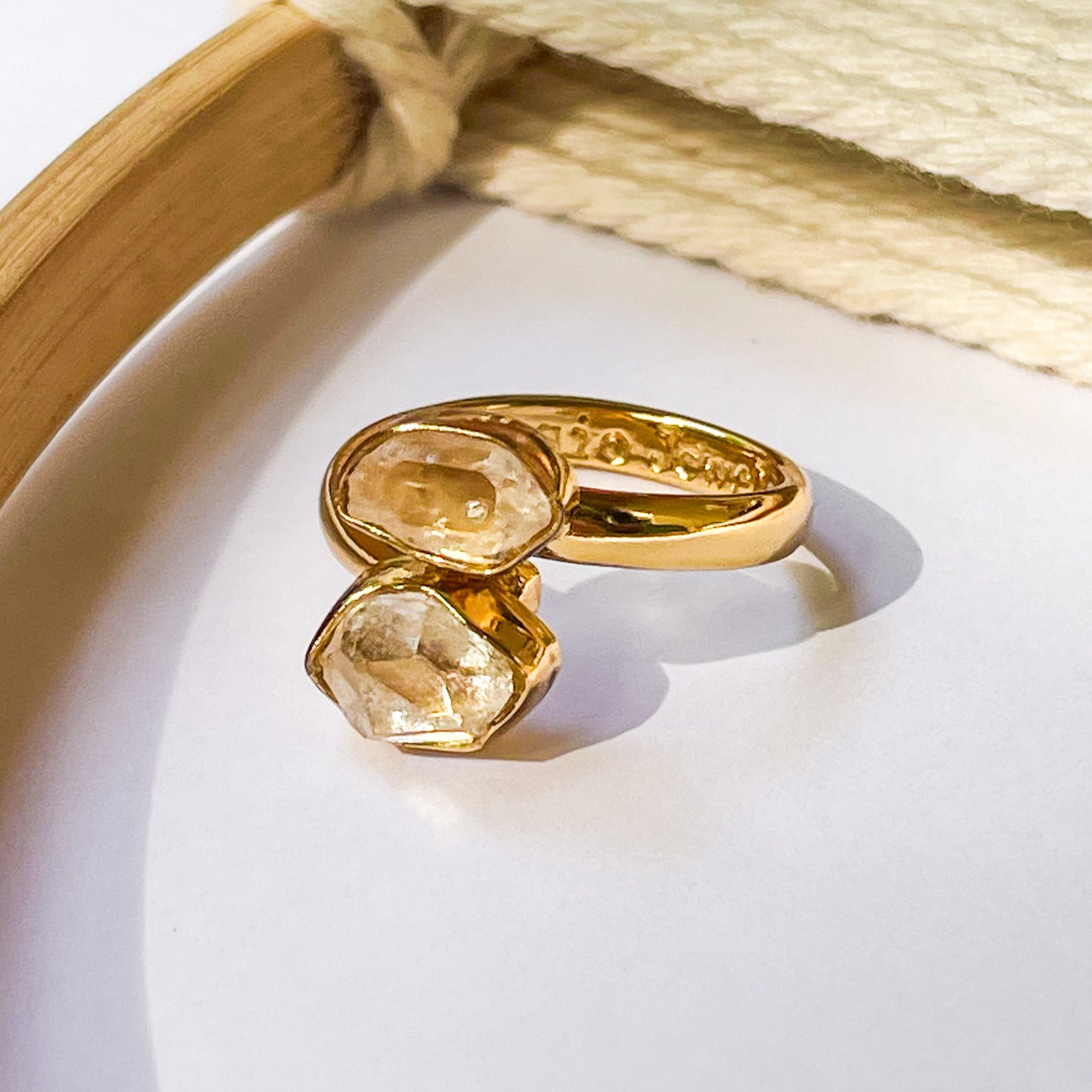 Herkimer Bypass Adjustable Ring - Alchemia