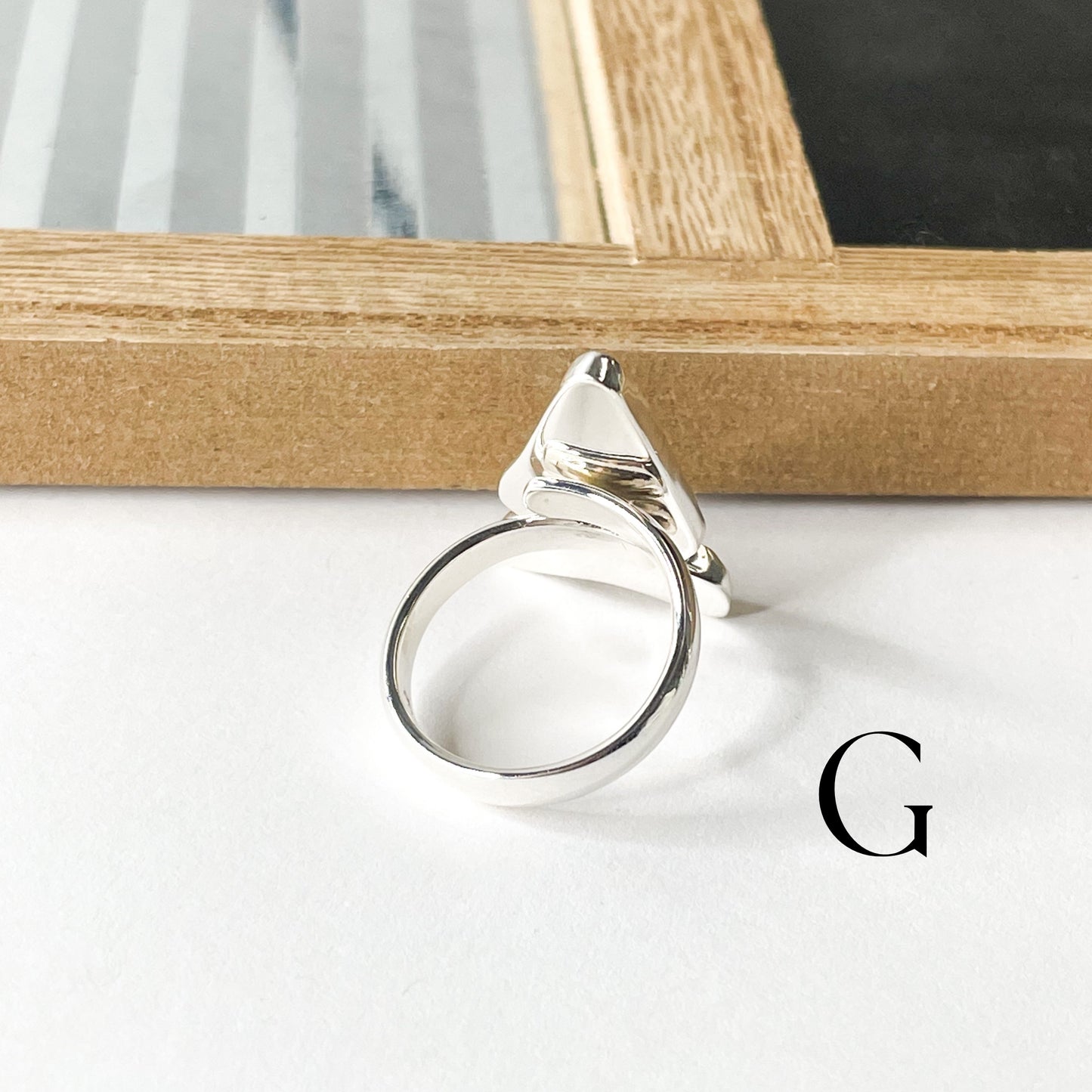 Colorful Glass Arrow Ring - Solid Sterling Silver