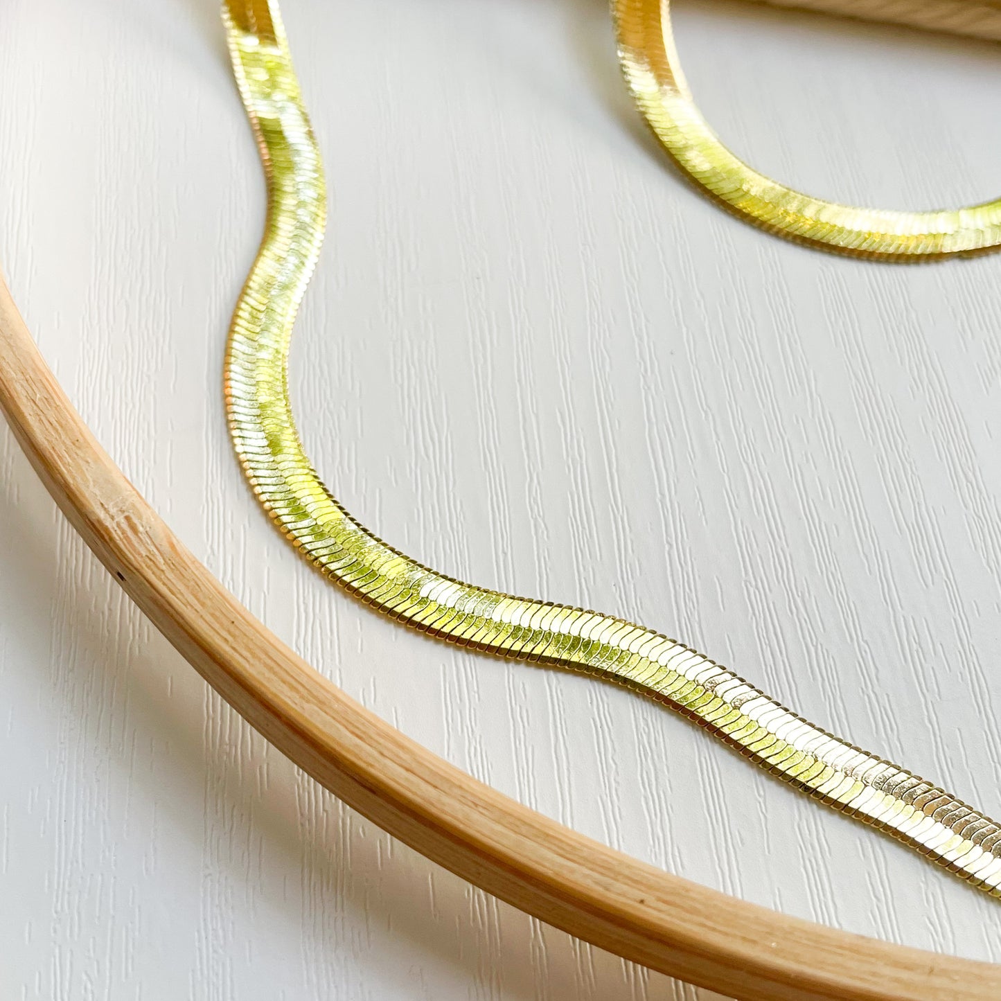 Chunky Herringbone Necklace - 18K Gold Filled