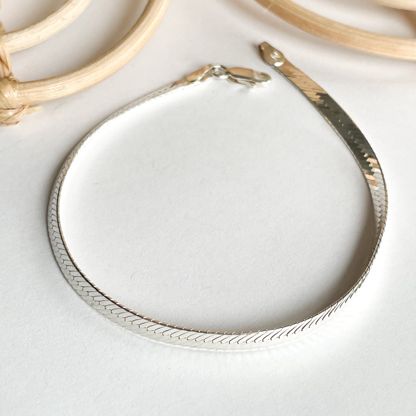 Sleek Omega Bracelets - Solid Sterling Silver