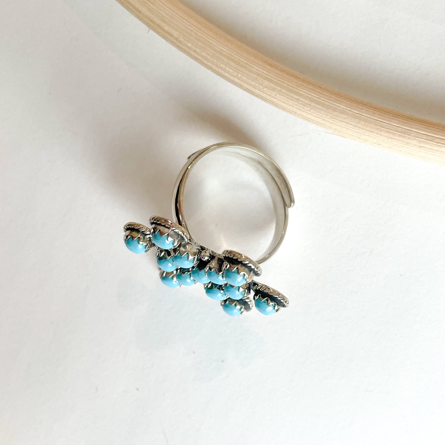 Arizona Turquoise Snowflake Ring - Solid Sterling Silver