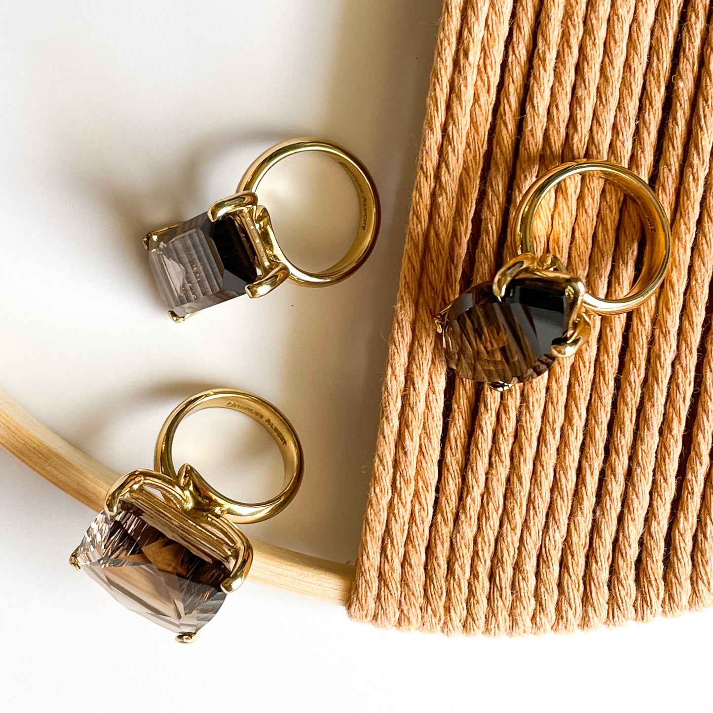 Smokey Quartz Statement Prong Ring - Alchemia
